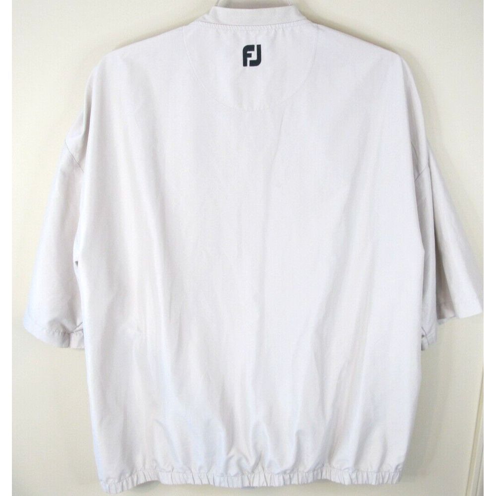 Footjoy Windbreaker Short Sleeve V-Neck Pullover Men's XL Beige‎ - Picture 6 of 8